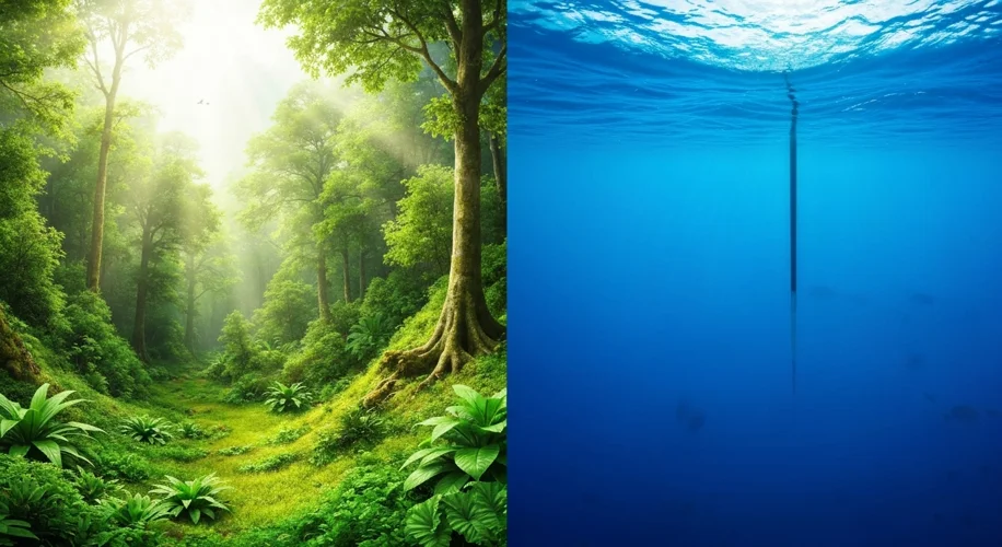 Land Plants Growing While Ocean Productivity Declines Due to Warming