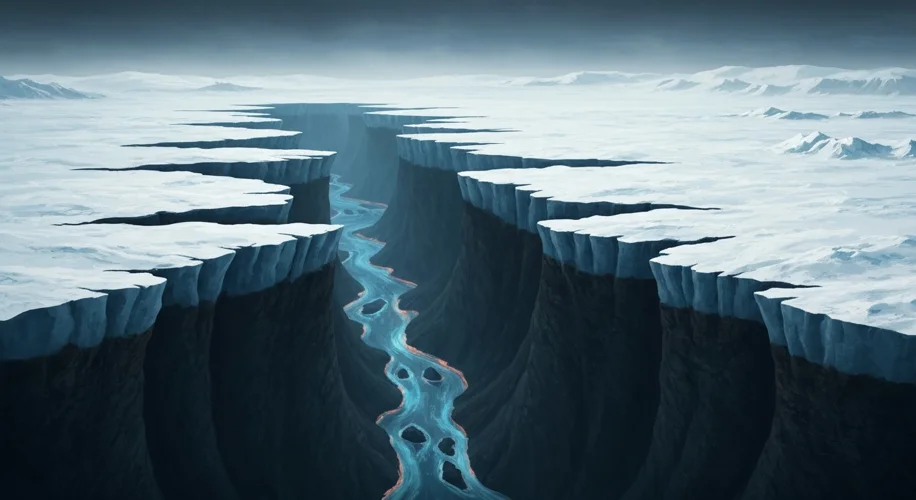 Hidden Canyons Under Antarctica: Accelerating Climate Change?