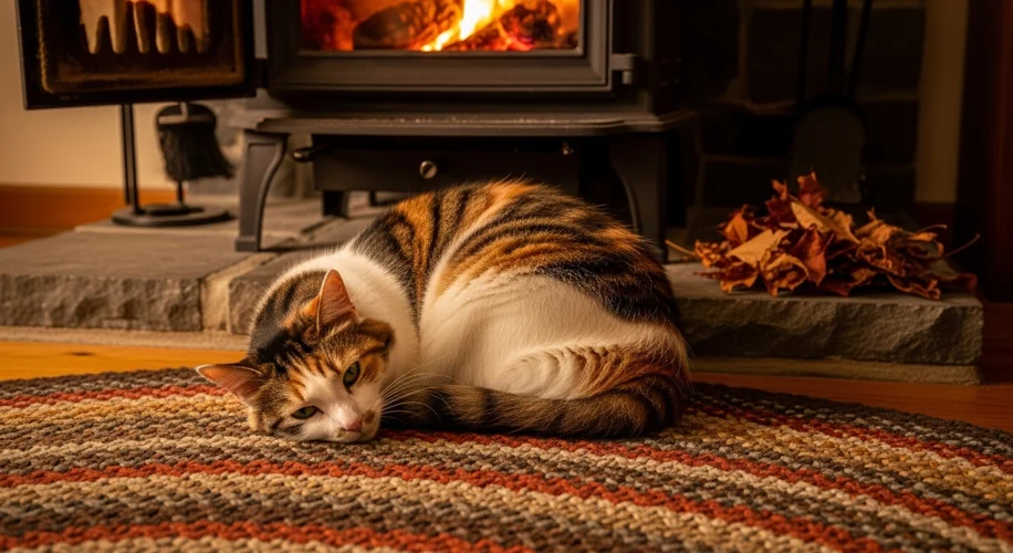 My Cozy Companion: Counting Down Until She Snoozes by the Stove
