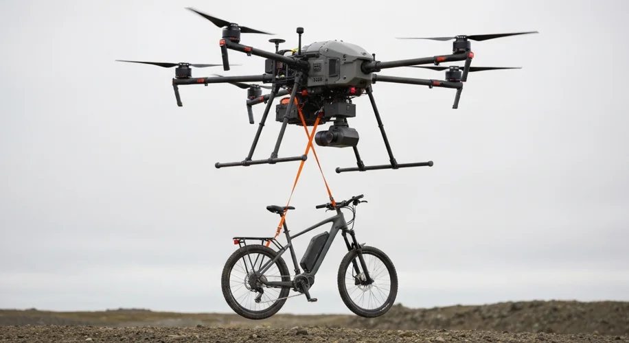 Drone Delivery Breakthrough: Soldier Receives E-Bike Via Advanced UAV