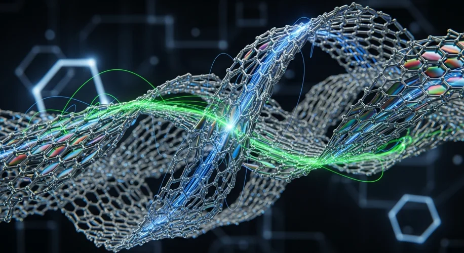 Abstract visualization of folded graphene sheets with subtle