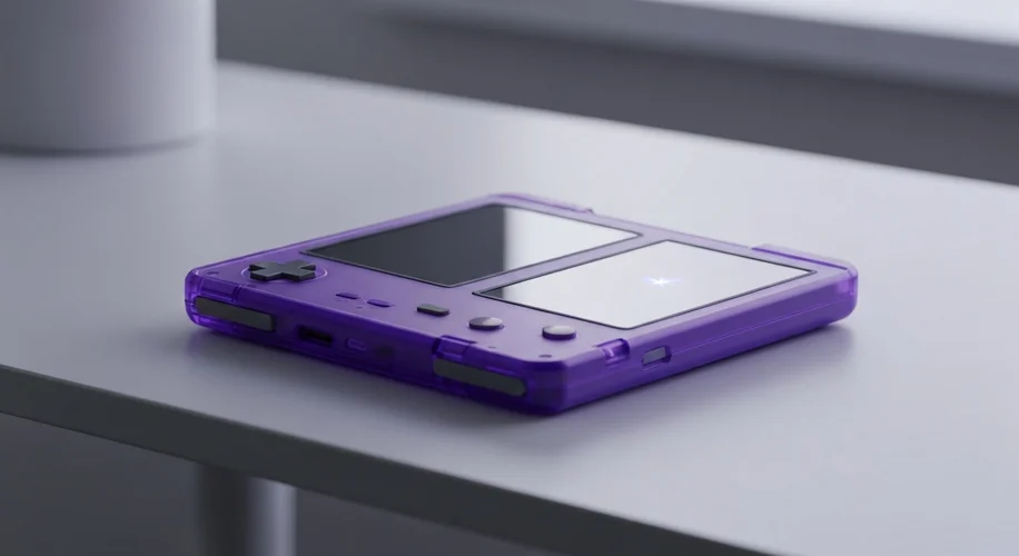 Ayaneo Unveils Dual-Screen Handheld in Iconic Game Boy Color Purple