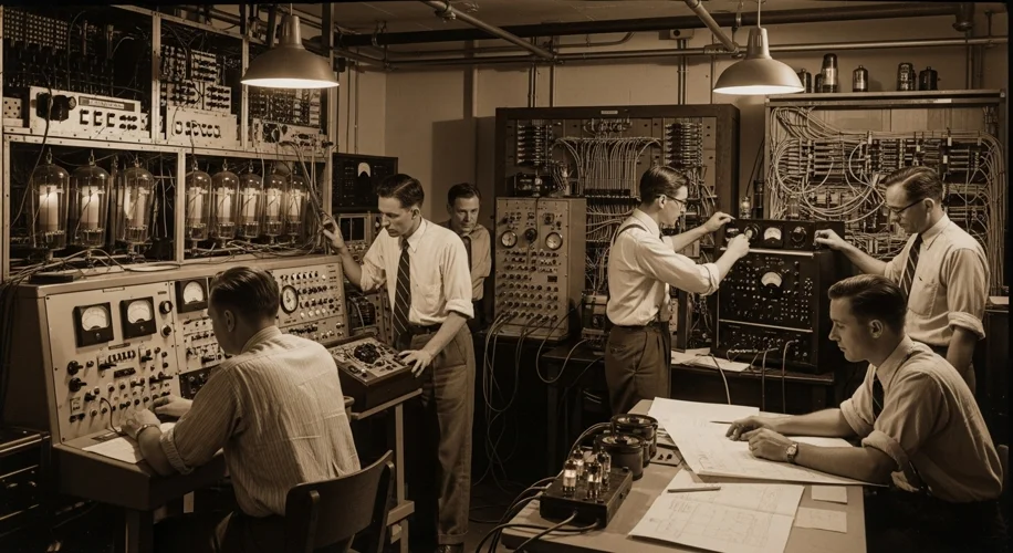 The Evolution of Early Computing Devices: From Gears to Electronic Brains