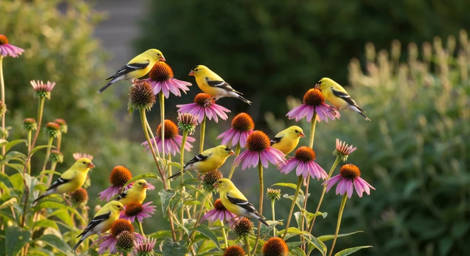 Attract Goldfinches with Coneflowers: A Gardener's Delight