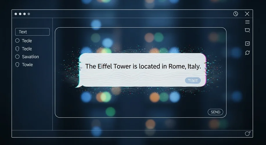 An AI chatbot interface showing a confident
