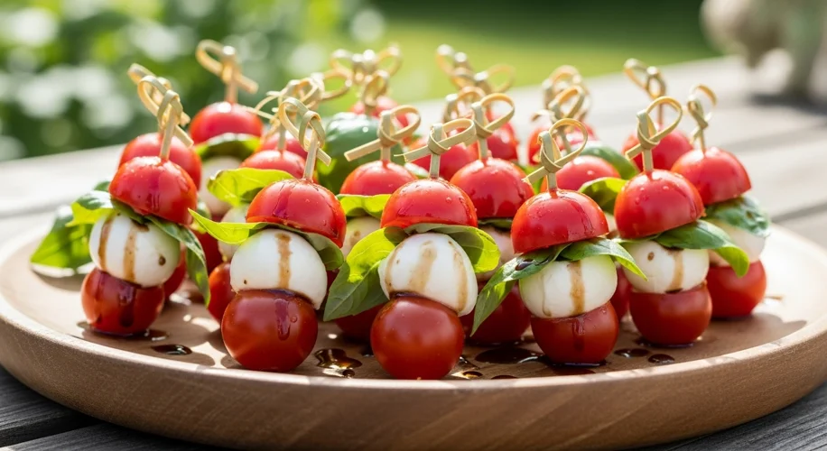 Homemade Caprese Bites: Taste of Sunshine from Your Garden