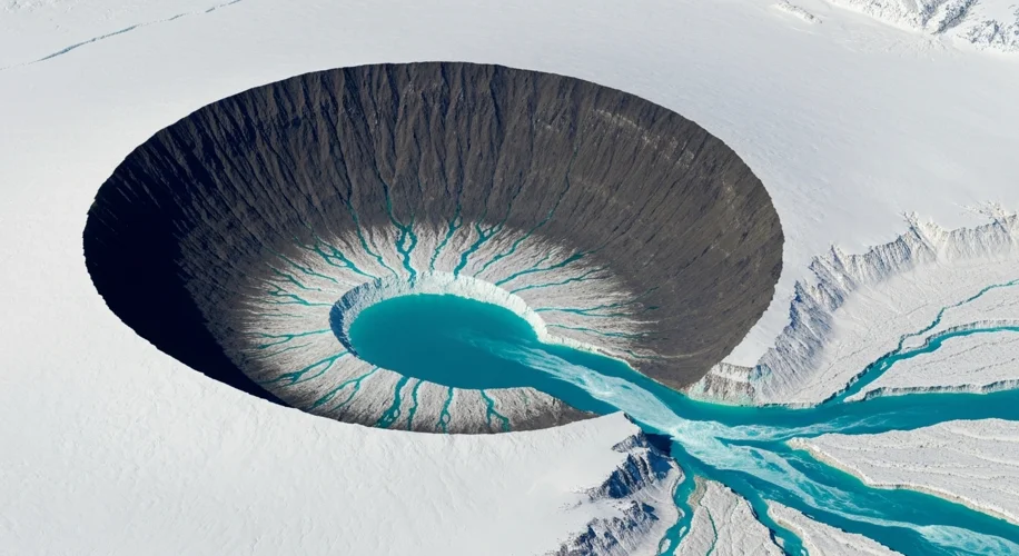 Greenland Ice Sheet: Hidden Lake Explodes Creating Massive Crater
